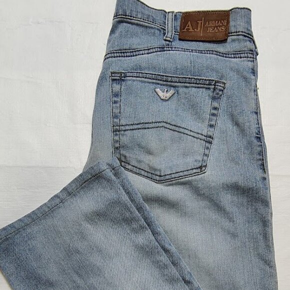 34X30X8 ARMANI LIGHT BLUE DENIM JEANS - Picture 10 of 10